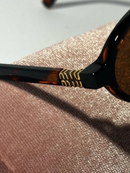 Miu Miu Tortoise Sunglasses with Dark Lenses main image 8